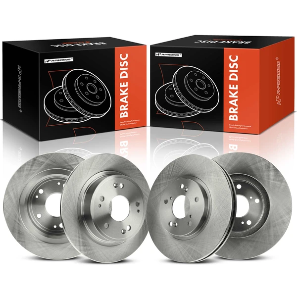Front & Rear Disc Brake Rotors for 2009-2014 Acura TSX