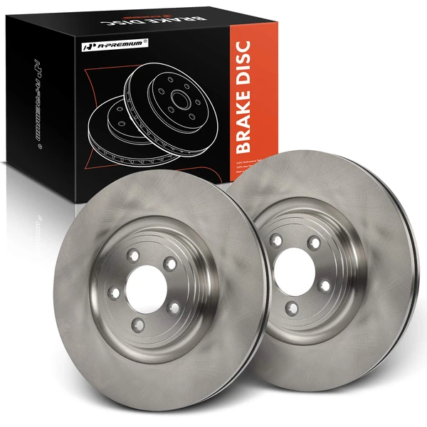 2 Pcs Front Disc Brake Rotors for Jaguar XF 2009-2016 Super V8 XJ XJR XK XKR S-Type