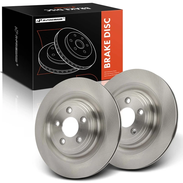 2 Pcs Rear Disc Brake Rotors for 2010-2015 Jaguar XJ