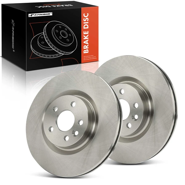 2 Pcs Front Disc Brake Rotors for Jaguar E-Pace Land Rover Discovery Sport 15-19