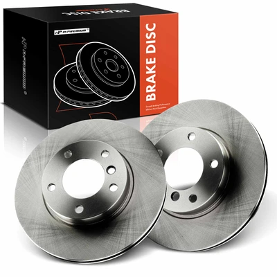 2 Pcs Front Disc Brake Rotors