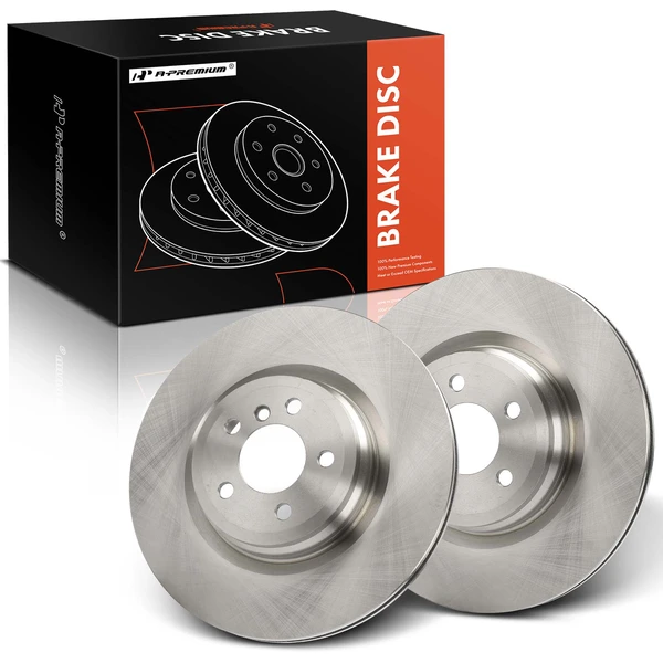 2 Pcs Rear Disc Brake Rotors for BMW 550i GT 2010-2015 Alpina B7 750Li 760Li