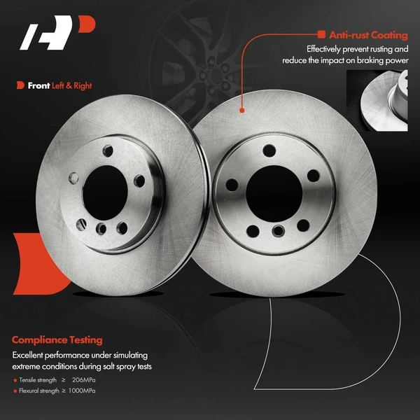 2 Pcs Front Disc Brake Rotors for Mini Cooper Countryman Cooper Paceman