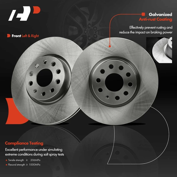 Front Disc Brake Rotors for Volkswagen Jetta 2005-2018 Passat Beetle Audi A3