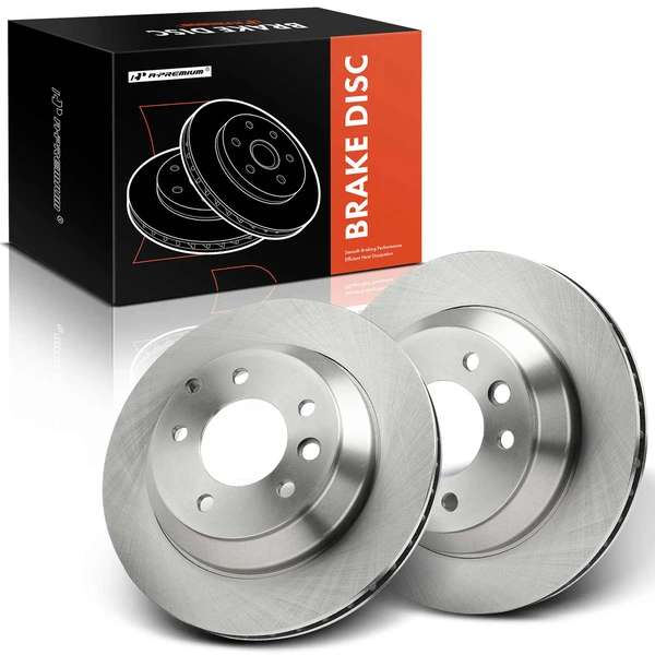 2 Pcs Rear Disc Brake Rotors for 2007-2015 Audi Q7