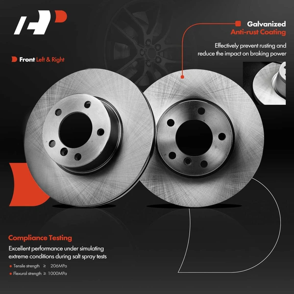 Front Disc Brake Rotors for BMW 228i 230i 320i 323i 328d 328xi 428i 430i X1