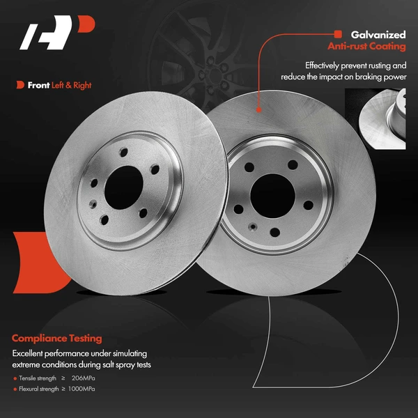 Front Disc Brake Rotors for Audi A4 09-11 A4 allroad A4 A5 Quattro A5 Q5