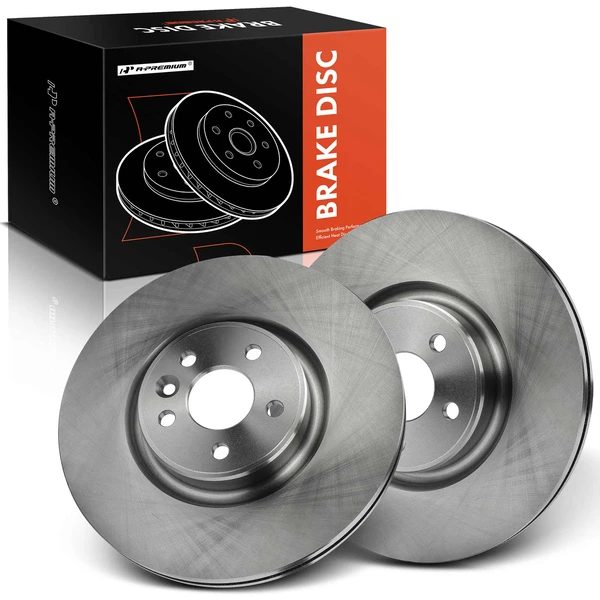 2 Pcs Front Disc Brake Rotors for Volvo S60 12-18 S80 07-16 V60 V70 XC70