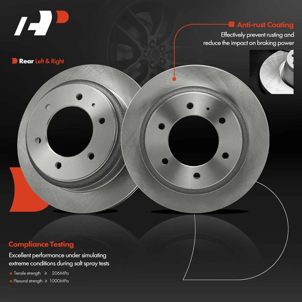 Rear Disc Brake Rotors for Honda Passport Acura SLX Isuzu Rodeo Trooper