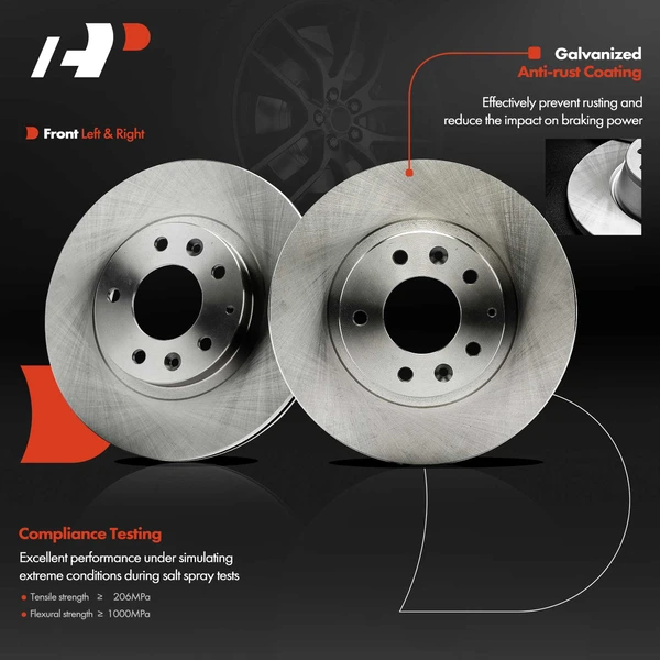 2 Pcs Front Disc Brake Rotors for Mazda MX-5 Miata 2006-2015 289.8mm