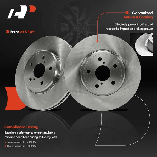 Front Disc Brake Rotors for Lexus LS430 2001-2006 Base 4.3L