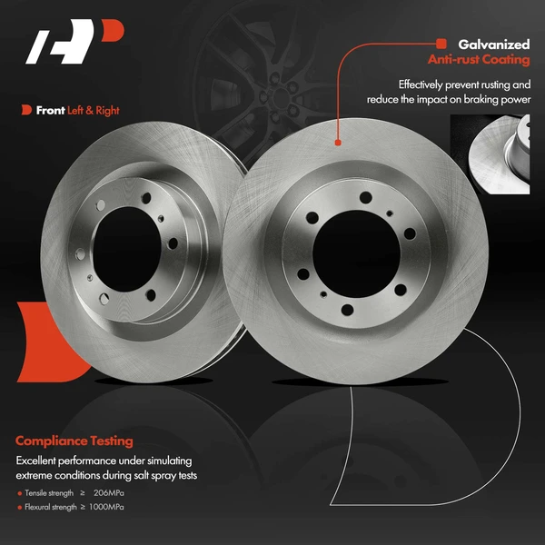 Front Disc Brake Rotors for Toyota 4Runner 2010-2020 Lexus GX460