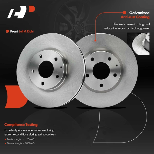 Front Disc Brake Rotors for Mazda 6 2014-2018 CX-5 2013-2017