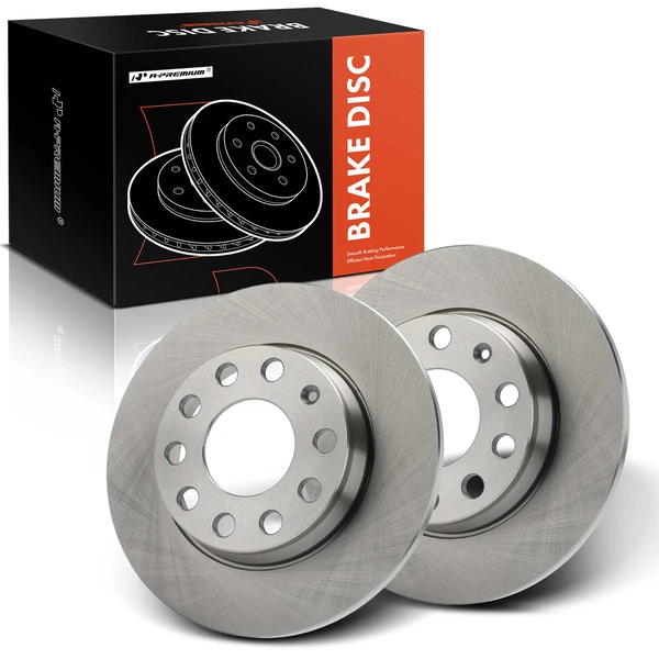 2 Pcs Rear Disc Brake Rotors for 2002-2005 Audi A4