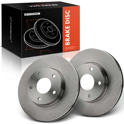 2 Pcs Front Disc Brake Rotors