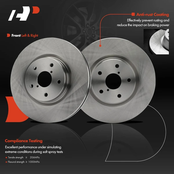 2 Pcs Front Disc Brake Rotors for Subaru Legacy Tribeca Outback WRX