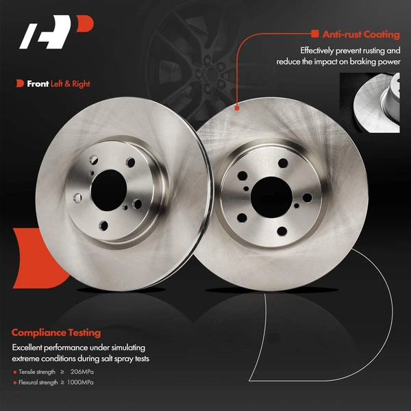 2 Pcs Front Disc Brake Rotors for Subaru Impreza 2017-2023