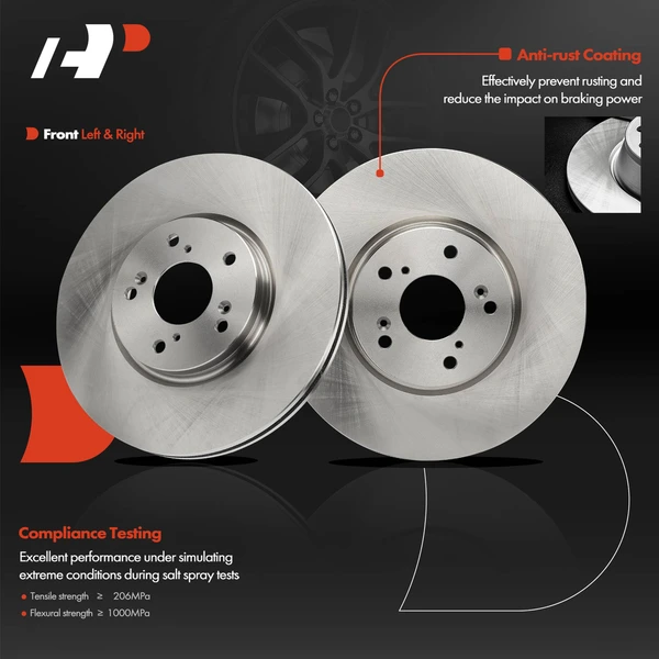 A-Premium APBRR796 Brake Rotor Front Driver & Passenger