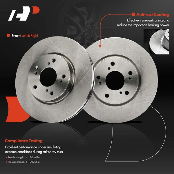 2 Pcs Front Disc Brake Rotors for Honda Accord 2013 2016-2017 HR-V 16-22