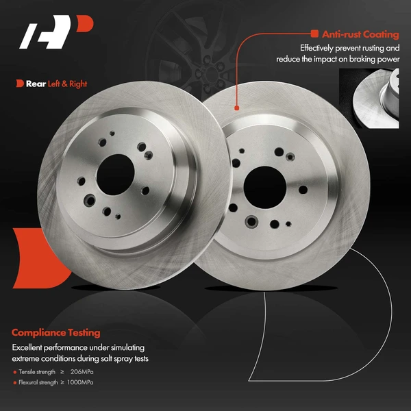 2 Pcs Rear Disc Brake Rotors for Acura MDX 2014-2016