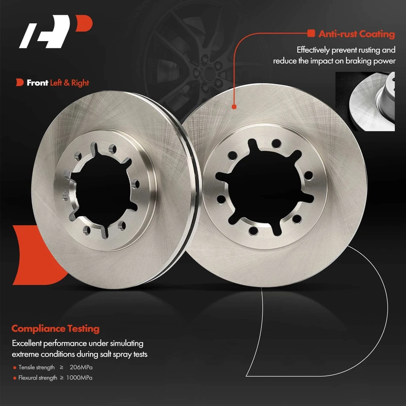 2 Pcs Front Disc Brake Rotors for Nissan Frontier 1998-2004 L4 2.4L RWD