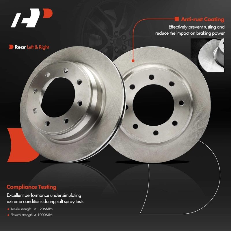 2 Pcs Rear Disc Brake Rotors for Nissan NV1500 12-21 NV2500 NV3500 2012-2021