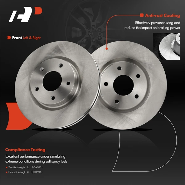 2 Pcs Front Disc Brake Rotors for Nissan Altima 2013-2023 2.0L 2.5L 3.5L