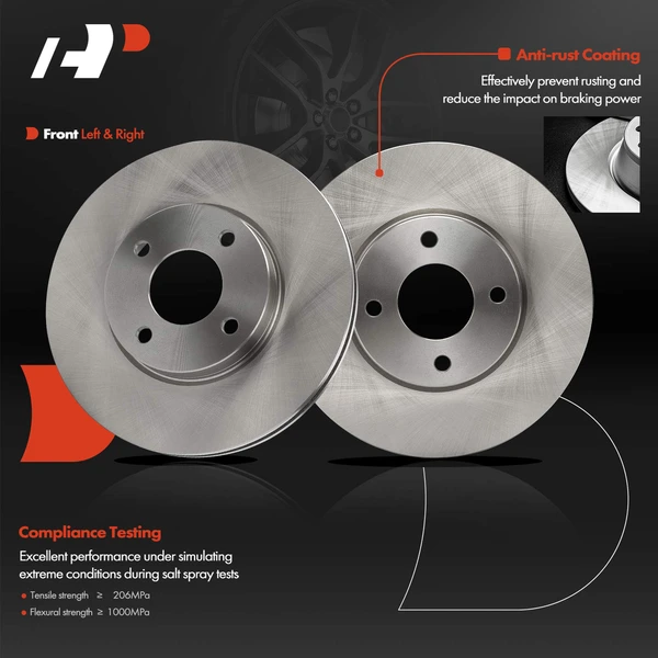 2 Pcs Front Disc Brake Rotors for Nissan Versa 2020-2023 Kicks 2021-2023