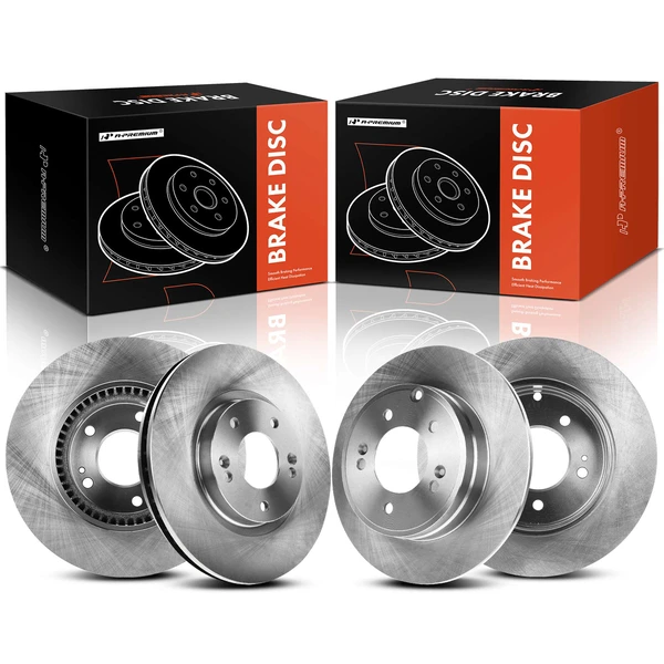 Front & Rear Disc Brake Rotors for 2011-2013 Kia Optima