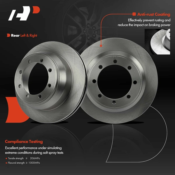 Rear Disc Brake Rotors for Ford F-350 Super Duty 1999-2004