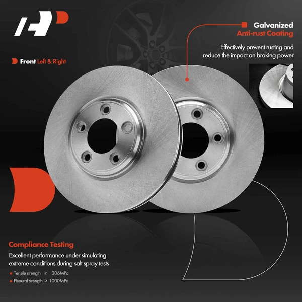 Front Disc Brake Rotors for Ford Thunderbird 2002-2005 Lincoln Jaguar