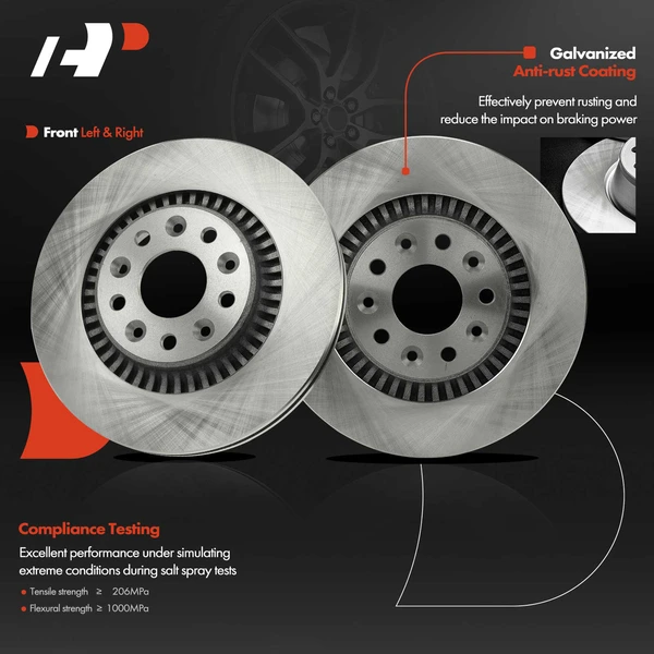 Front Disc Brake Rotors for Ford Taurus 2008-2009 Freestyle Five Hundred Mercury