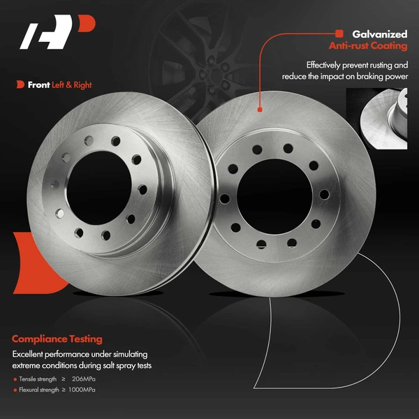 Front Disc Brake Rotors for Ford F-350 Super Duty 2015-2016 F-450 Super Duty