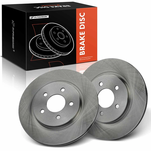 Rear Driver & Passenger Disc Brake Rotors for Ford Mustang 2005-2014