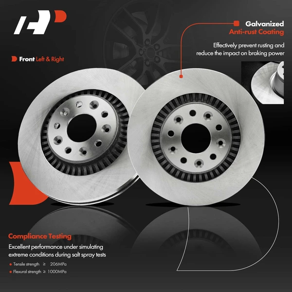 2 Pcs Front Disc Brake Rotors for Ford Taurus 2008-2009 Taurus X Mercury Sable