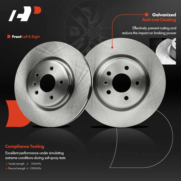 Front Disc Brake Rotors for Ford Explorer 2011-2019 Flex Lincoln MKS MKT