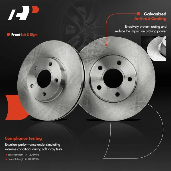 Front Disc Brake Rotors for Ford Transit Connect 2010-2013