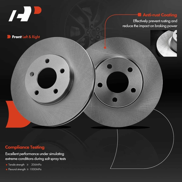 Front Disc Brake Rotors for Pontiac Aztek 2001-2005 Buick Chevrolet Oldsmobile