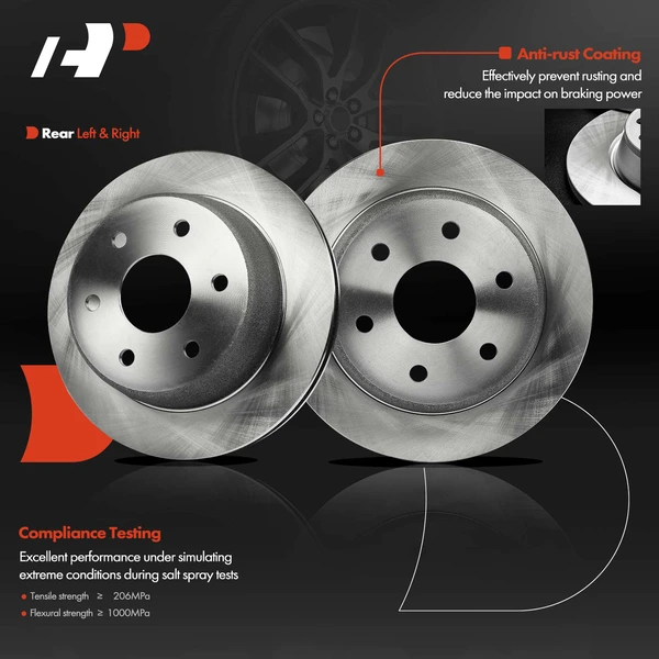 Rear Disc Brake Rotors for Chevy Tahoe Suburban 1500 GMC Yukon Sierra 1500