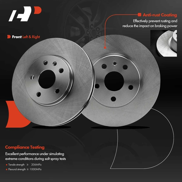 Front Disc Brake Rotors for Cadillac CTS 2008-2014 V6 3.6L 3.0L