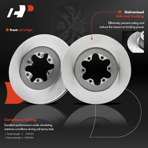 2 Pcs Front Disc Brake Rotor for Chevrolet Colorado GMC Canyon 2009-2012