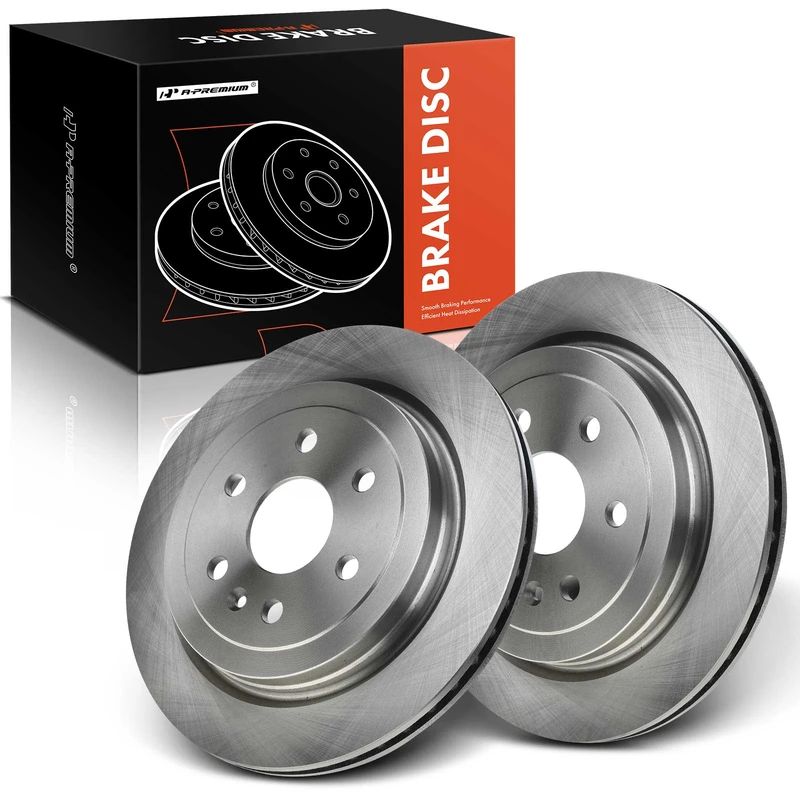 Rear Disc Brake Rotors for Cadillac SRX 2010-2016 Saab 9-2011 with 6-Stud Wheel