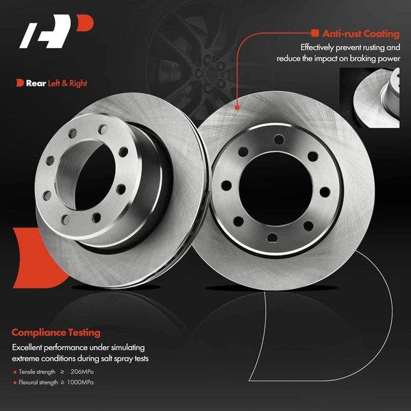 Rear Disc Brake Rotors for Dodge Ram 2500/3500 2009-2010 Ram 1500/2500/3500