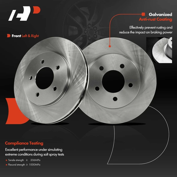 Front Disc Brake Rotors for Chrysler Plymouth Grand Voyager Grand Caravan