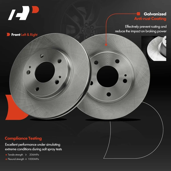 Front Disc Brake Rotors for Chrysler Sebring Dodge Stratus Mitsubishi Eclipse