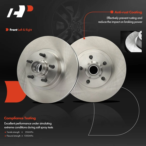 2 Pcs Front Disc Brake Rotors for Ford Explorer Sport 01-03 Explorer Sport Trac