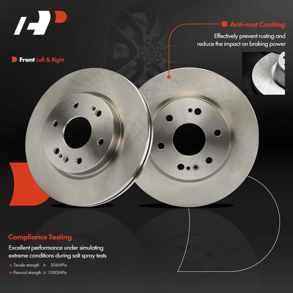 2 Pcs Front Disc Brake Rotors for Chevrolet Suburban Cadillac Escalade GMC Yukon XL