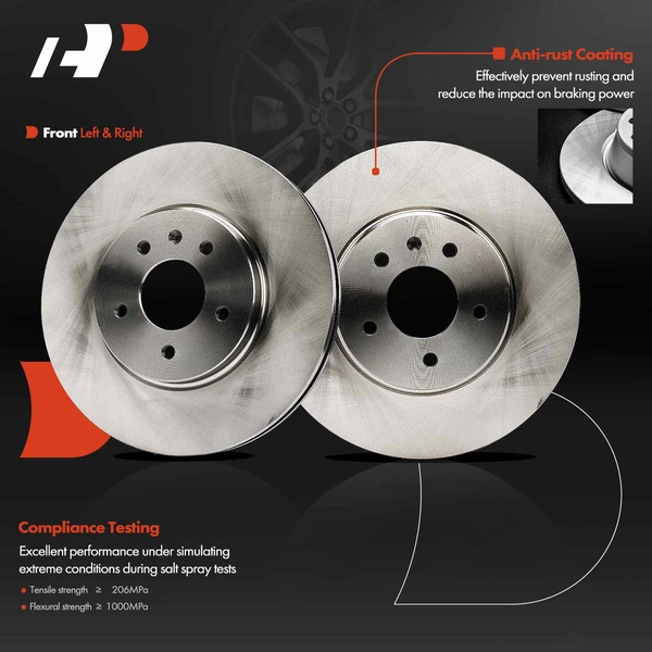 2 Pcs Front Disc Brake Rotors for Cadillac STS 2009-2011