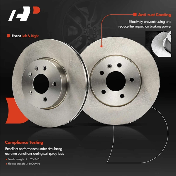 2 Pcs Front Disc Brake Rotors for Cadillac ATS 2013-2019