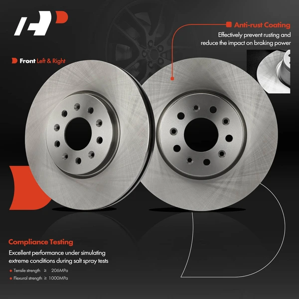 2 Pcs Front Disc Brake Rotors for GMC Terrain 18-21 Chevy Equino Pcs Buick